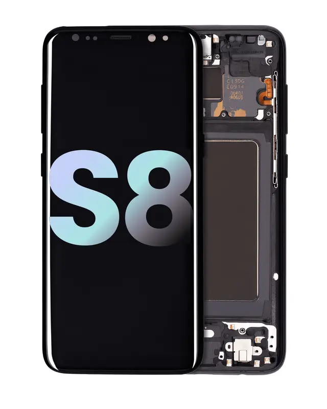 Écran OLED avec châssis pour Samsung Galaxy S8 (pack service origine, noir minuit)