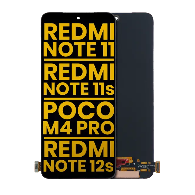Écran OLED sans châssis pour Xiaomi Redmi Note 11 / Redmi Note 11S 4G / Xiaomi Poco M4 Pro 4G / Redmi Note 12S (reconditionné, toutes couleurs)