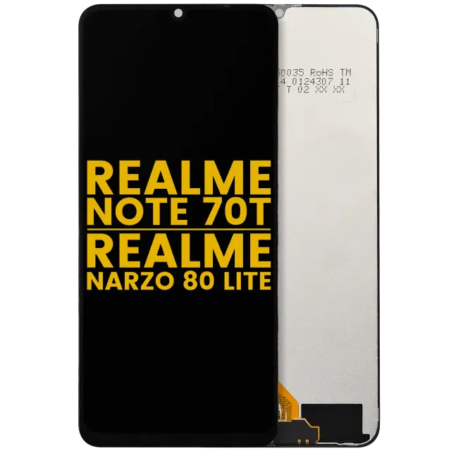 Écran LCD sans châssis pour Realme Note 70 / Note 70 T / Narzo 80 Lite (reconditionné, toutes couleurs)
