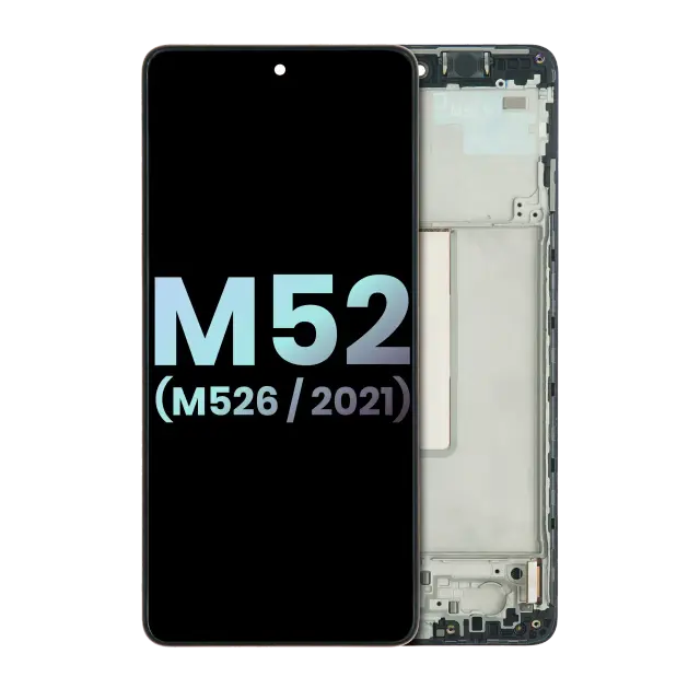 Écran OLED avec châssis pour Samsung Galaxy M52 5G (M526 / 2021) (pack service origine, toutes couleurs)