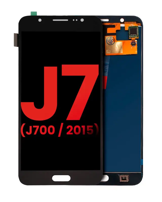 Écran OLED sans châssis pour Samsung Galaxy J7 (J700 / 2015) (compatible premium, noir)