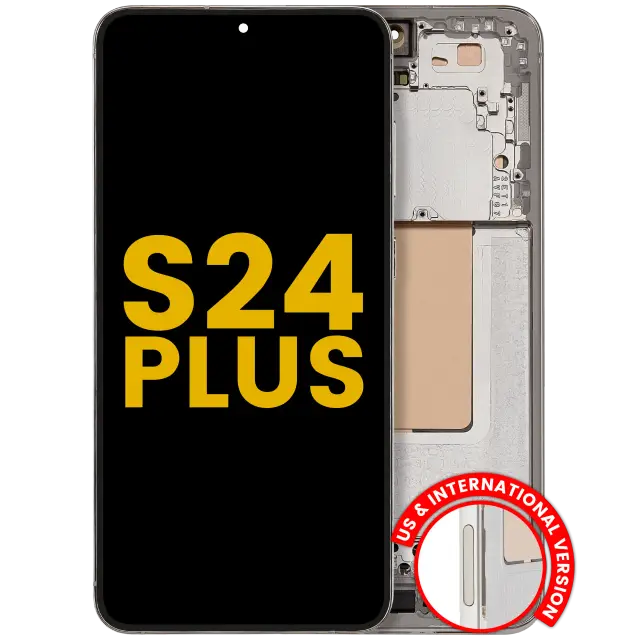 Écran OLED avec châssis pour Samsung Galaxy S24 Plus 5G (version US & internationale, reconditionné, Amber Yellow)
