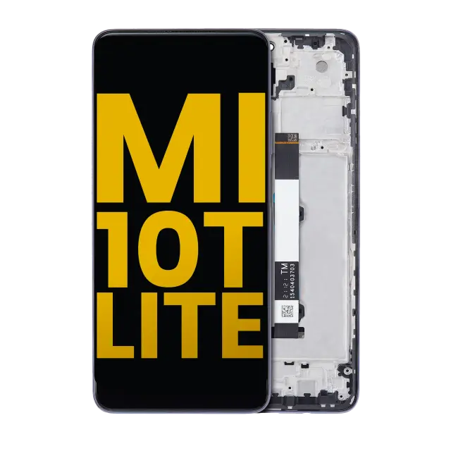 Écran LCD avec châssis pour Xiaomi Mi 10T Lite 5G (reconditionné, Pearl Gray)