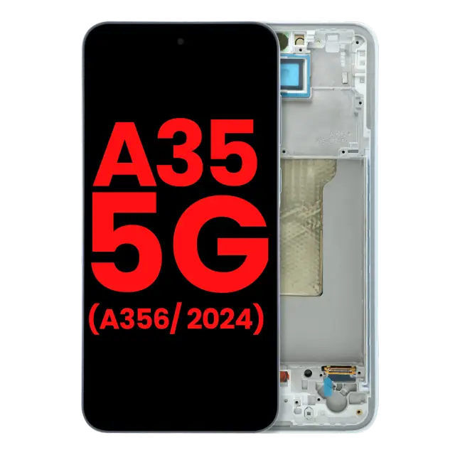 Écran OLED avec châssis pour Samsung Galaxy A35 5G (A356 / 2024) (compatible premium, Iceblue)