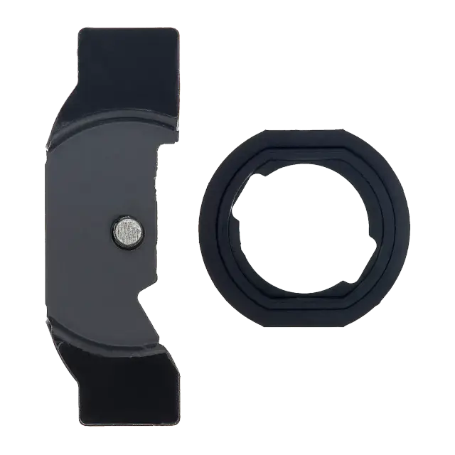 Support pour Apple iPad Air 2 / iPad Pro 9.7" / iPad Pro 12.9" 1st Gen (2015) — Bouton principal (Home) Holding Bracket avec Rubber Gasket