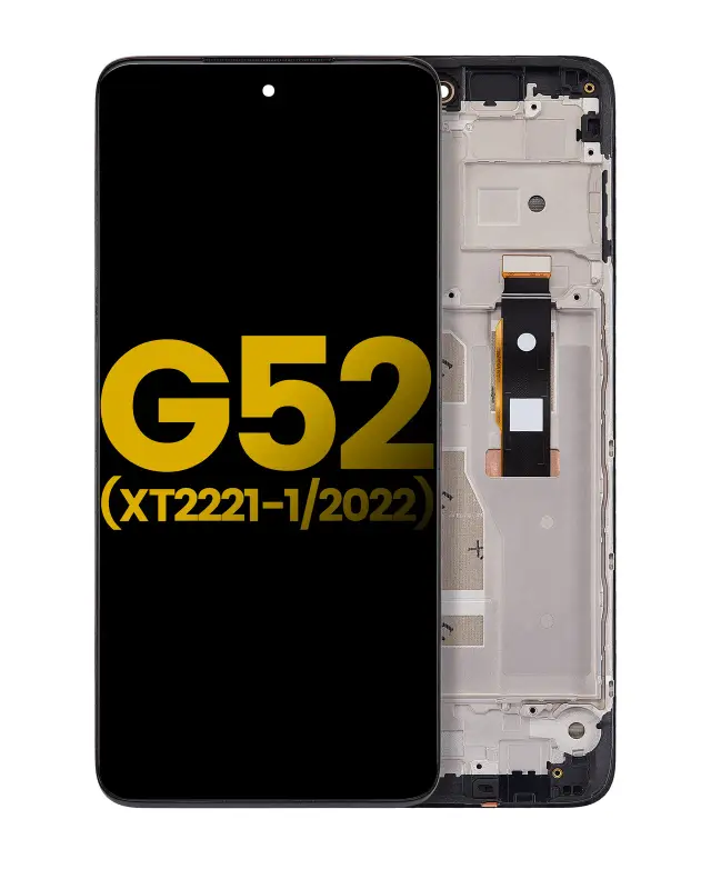 Écran OLED avec châssis pour Motorola Moto G52 (XT2221 / 2022) (reconditionné, toutes couleurs)