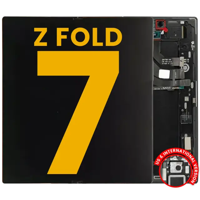 Écran OLED intérieur avec châssis pour Samsung Galaxy Z Fold 7 5G (version US & internationale, reconditionné, Jet Black)