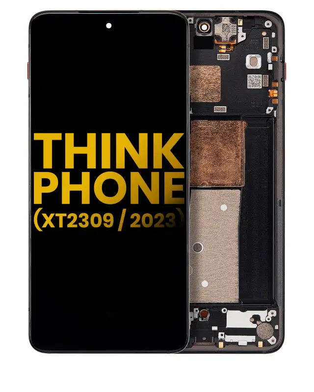 Écran OLED avec châssis pour Motorola Moto ThinkPhone (XT2309 / 2023) (reconditionné, Carbon Black)