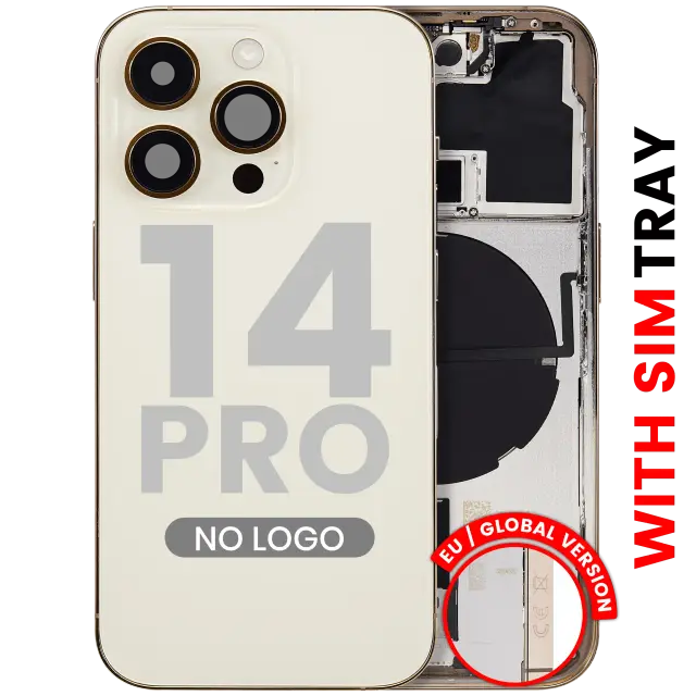Châssis pour Apple iPhone 14 Pro (version EU, compatible premium, or)
