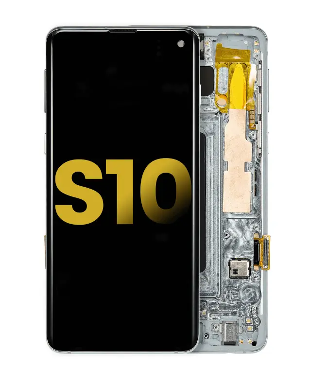 Écran OLED avec châssis pour Samsung Galaxy S10 (reconditionné, Prism Green)