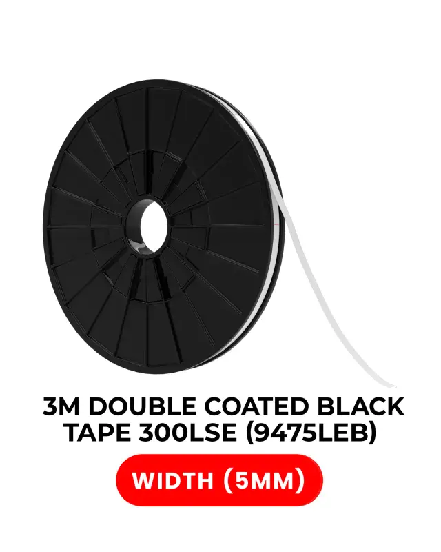 Ruban adhésif double face polyester haute résistance 3M 9475LEB (300LSE) — 5 mm × 25 m