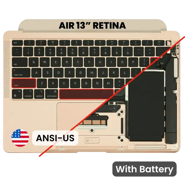 Coque pour Apple MacBook Air 13" A1932 (2018 / 2019) (US English, Used OEM Pull: Grade New, or)