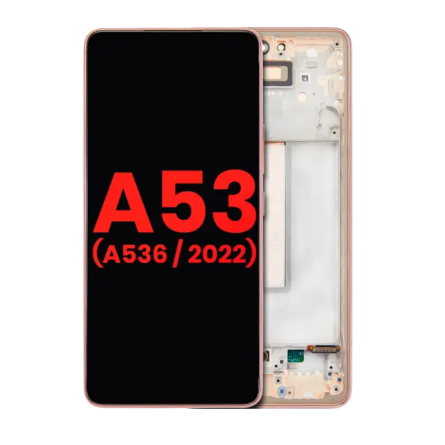 Écran OLED avec châssis pour Samsung Galaxy A53 5G (A536 / 2022) (6.36") (compatible premium, Peach)