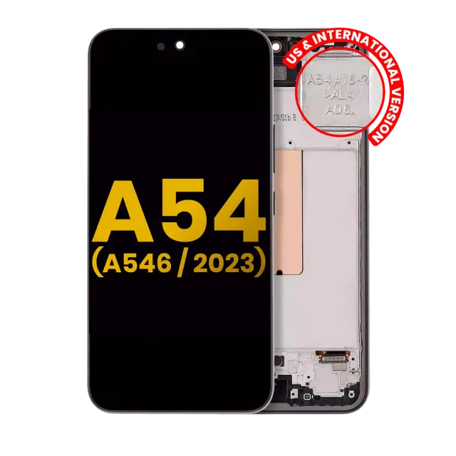 Écran OLED avec châssis pour Samsung Galaxy A54 5G (A546 / 2023) (version US & internationale, reconditionné, graphite)