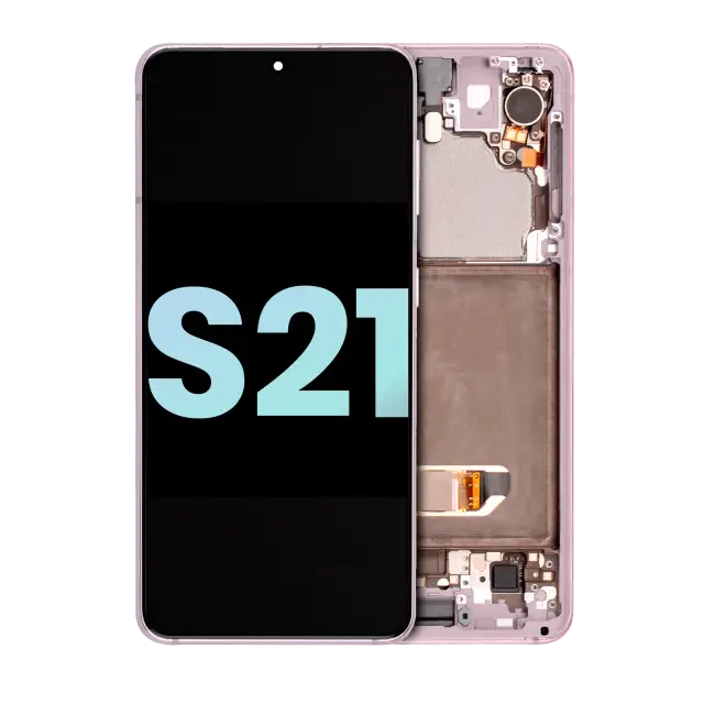 Écran OLED avec châssis pour Samsung Galaxy S21 5G (pack service origine, Phantom Pink)