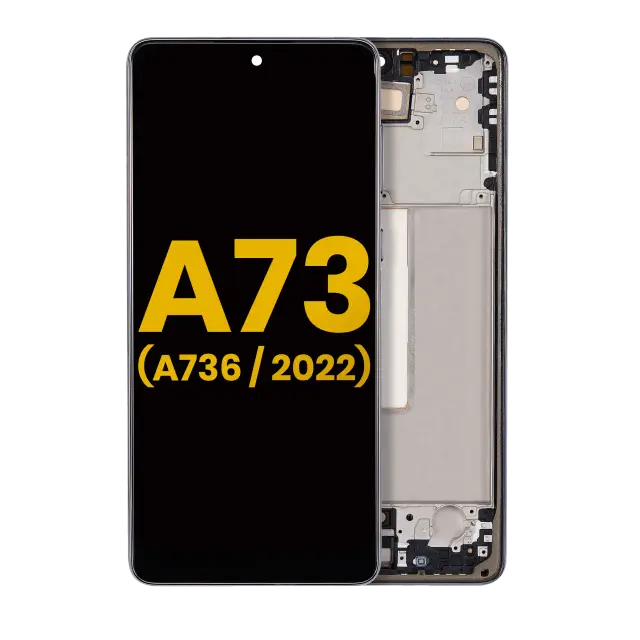 Écran OLED avec châssis pour Samsung Galaxy A73 5G (A736 / 2022) (reconditionné, gris)