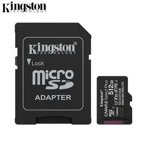 Carte Mémoire Kingston microSDXC (512Go) Canvas Select Plus 150MB/s +Adaptateur - SDCS3/512GB