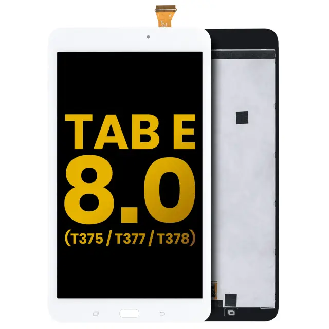 Écran LCD sans châssis pour Samsung Galaxy Tab E 8.0" (T375 / T377 / T378) (2016) (reconditionné, blanc)