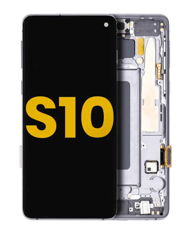 Écran OLED avec châssis pour Samsung Galaxy S10 (reconditionné, Prism / Ceramic Black)