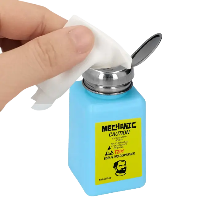 Flacon distributeur d’alcool à pompe Mechanic 180 ml (modèle haut)