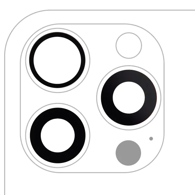 Lentille de caméra arrière avec adhésif pour Apple iPhone 15 Pro Max (lot de 3, compatible premium)
