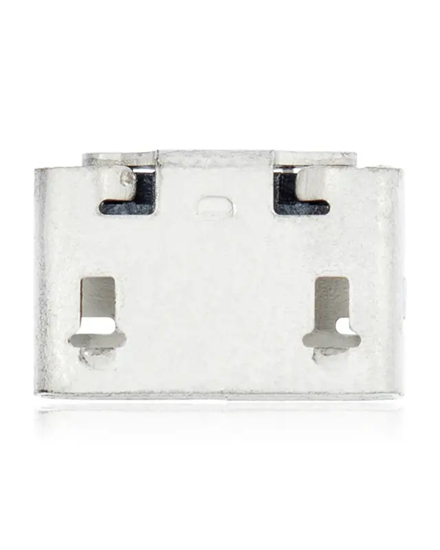 Connecteur de charge à souder — format Micro B, 5 broches, 4 points de fixation (C136)