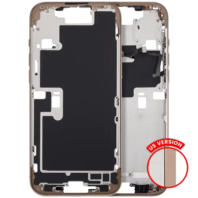 Châssis pour Apple iPhone 16 Pro Max (version US, compatible premium, Desert Titanium)