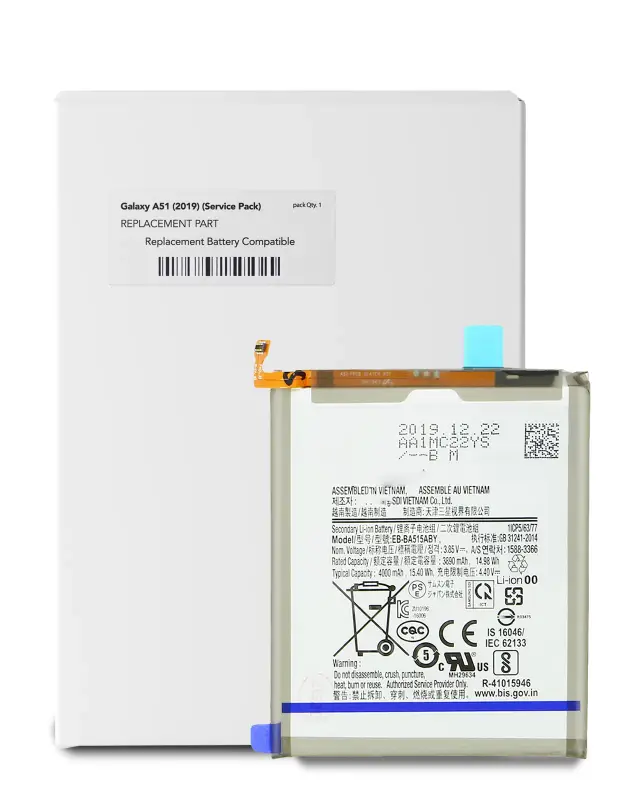 Batterie pour Samsung Galaxy A51 4G (A515 / 2019) (pack service origine)