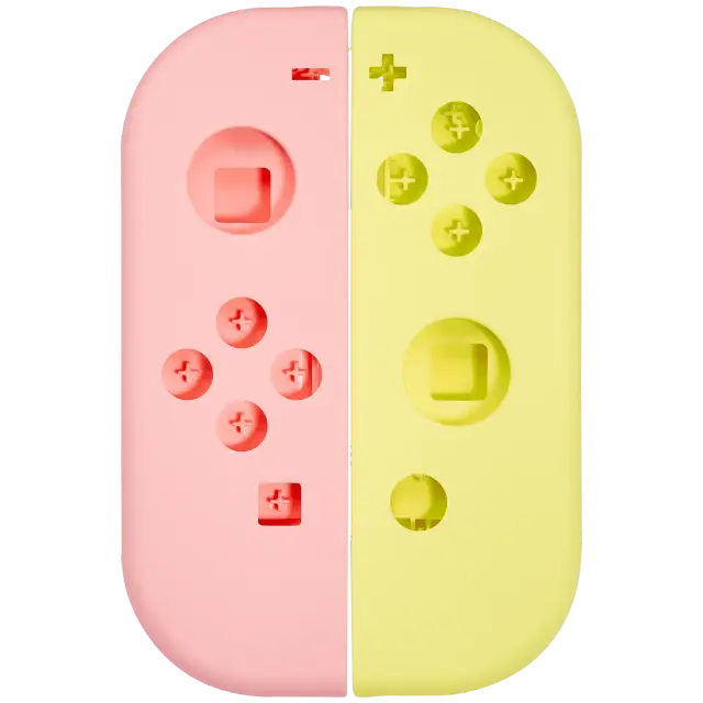 Coque de remplacement pour manette Joy-Con Nintendo Switch (rose / jaune)