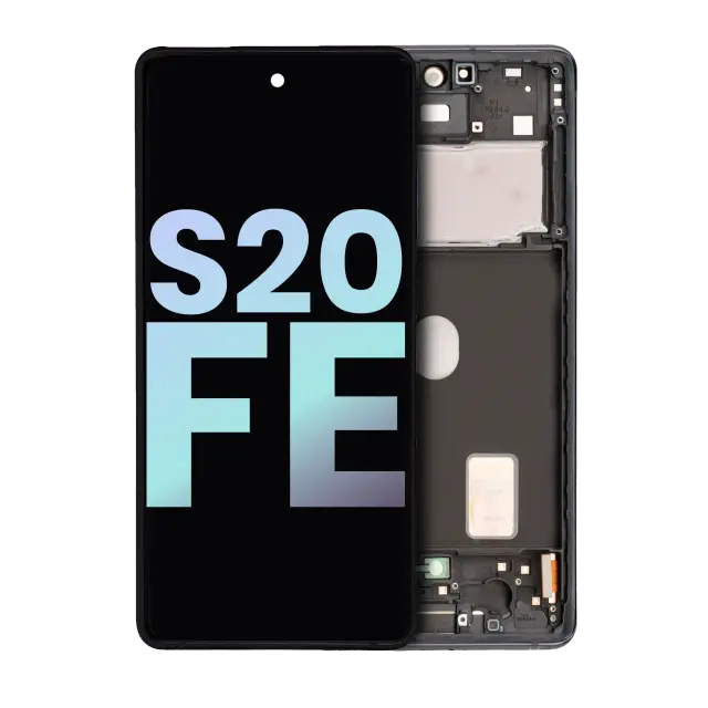 Écran OLED avec châssis pour Samsung Galaxy S20 FE 4G / 5G (pack service origine, Cloud Navy)