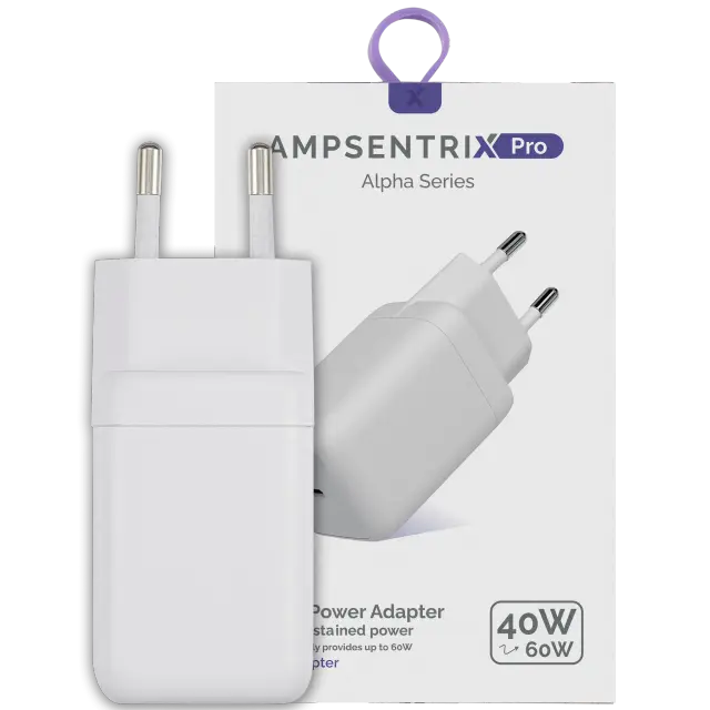 Chargeur secteur AmpSentrix 40W USB-C (prise EU, 220 V)