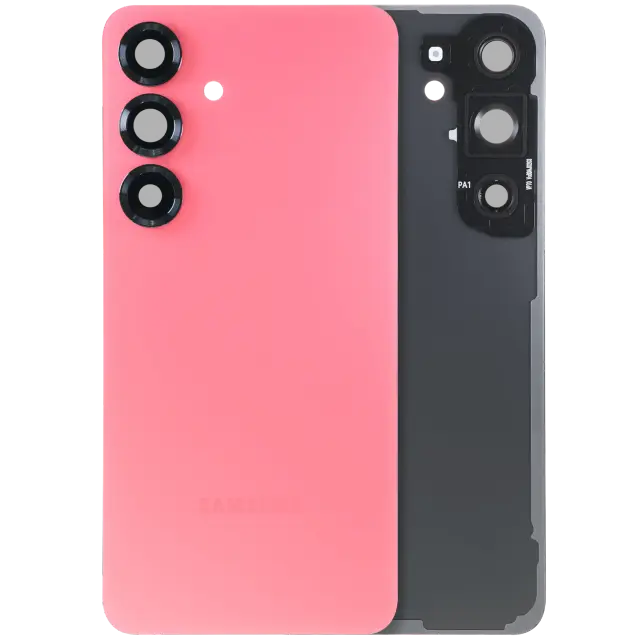 Vitre arrière pour Samsung Galaxy S25 5G (pack service origine, Coral Red)