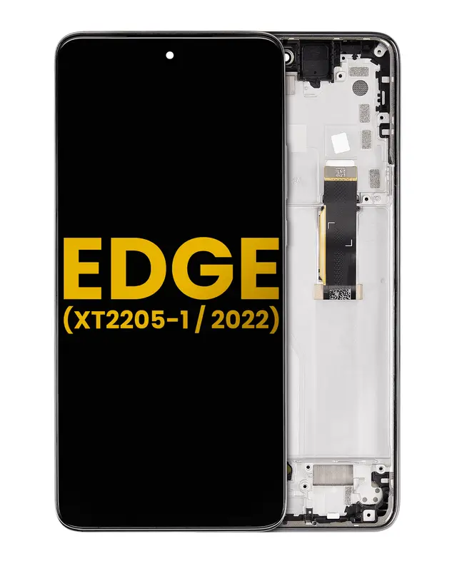 Écran OLED avec châssis pour Motorola Moto Edge (XT2205-1 / 2022) (reconditionné, gris)