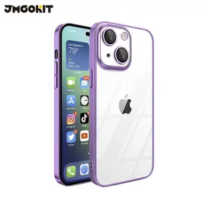 Coque de Protection Crystal Glass JMGOKIT pour Apple iPhone 15 Plus Violet