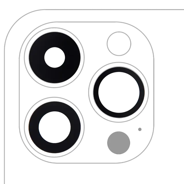Lentille de caméra arrière avec adhésif pour Apple iPhone 14 Pro / 14 Pro Max (lot de 3, Real Sapphire, premium)