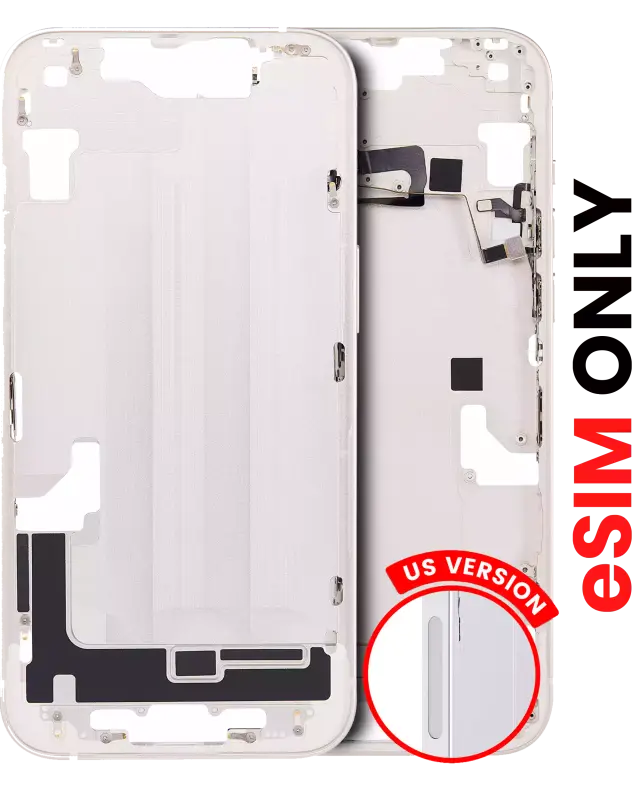 Châssis pour Apple iPhone 14 (version US, compatible premium, lumière stellaire)