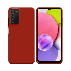 Coque Silicone Compatible pour Samsung Galaxy A03s A037 (#1) Rouge