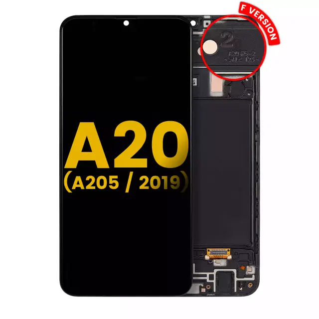Écran OLED avec châssis pour Samsung Galaxy A20 (A205 / 2019) (F Version, reconditionné, toutes couleurs)
