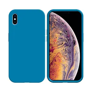 Coque Silicone Compatible pour Apple iPhone XS Max (#16) Bleu Ciel