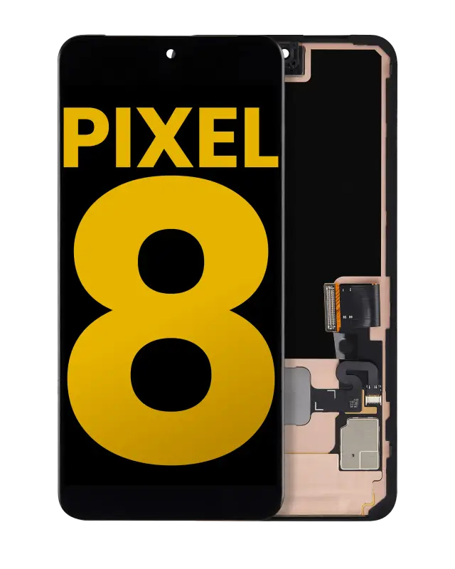 Écran OLED avec châssis et capteur d’empreintes pour Google Pixel 8 (reconditionné, toutes couleurs) — réf. 107082130806