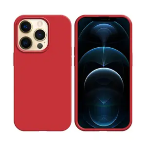 Coque Silicone Compatible pour Apple iPhone 12/iPhone 12 Pro (#14) Rouge