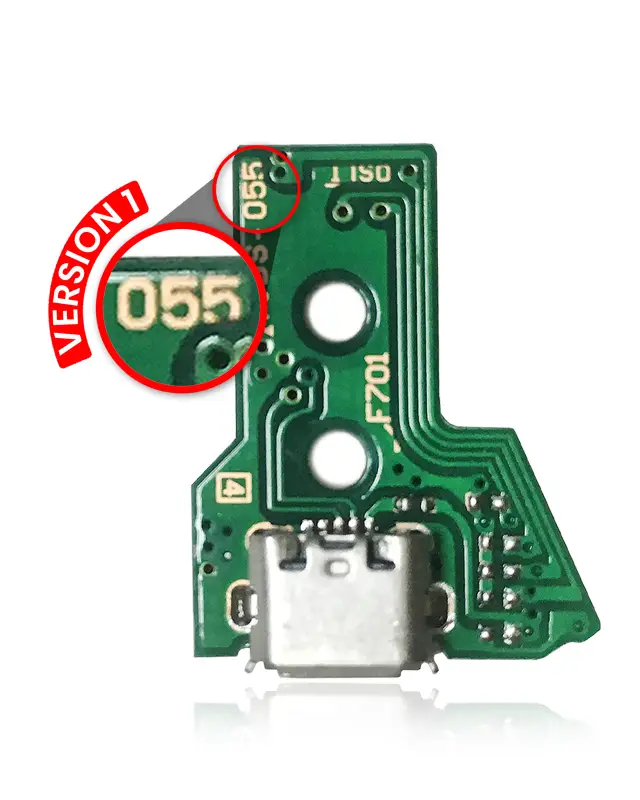 Carte de charge micro-USB à nappe 12 broches pour manette Sony DualShock 4 (PS4) — version 1 : JDS-050 / 055
