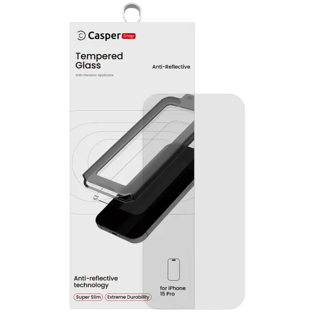 Verre trempé pour Apple iPhone 15 Pro (blister, AR Clear)