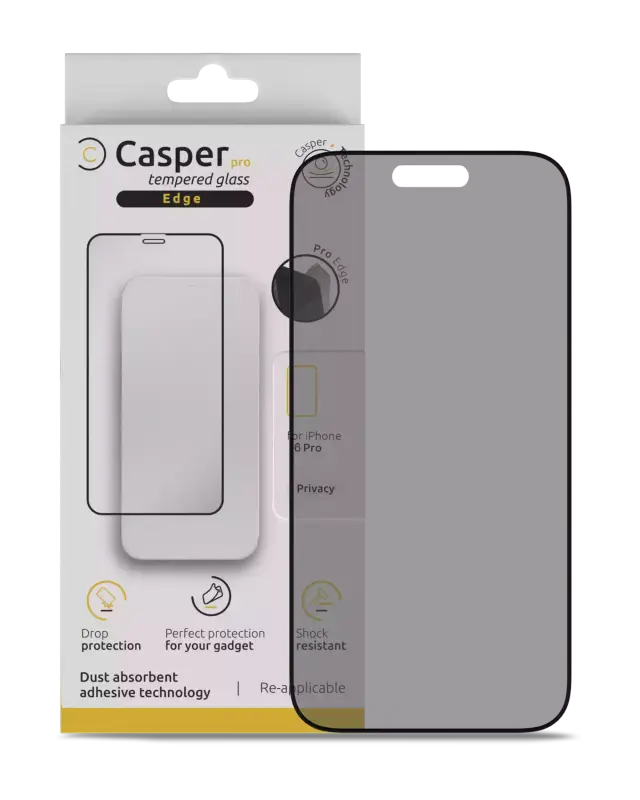 Verre trempé pour iPhone 16 Pro / 17 / 17 Pro (blister, Privacy)