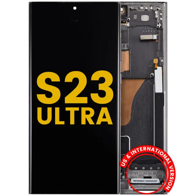 Écran OLED avec châssis pour Samsung Galaxy S23 Ultra (version US & internationale, reconditionné, vert)