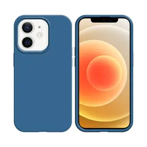 Pack de 10 Coques Silicone Compatible pour Apple iPhone 12 Mini Bulk (#20) Bleu Marine