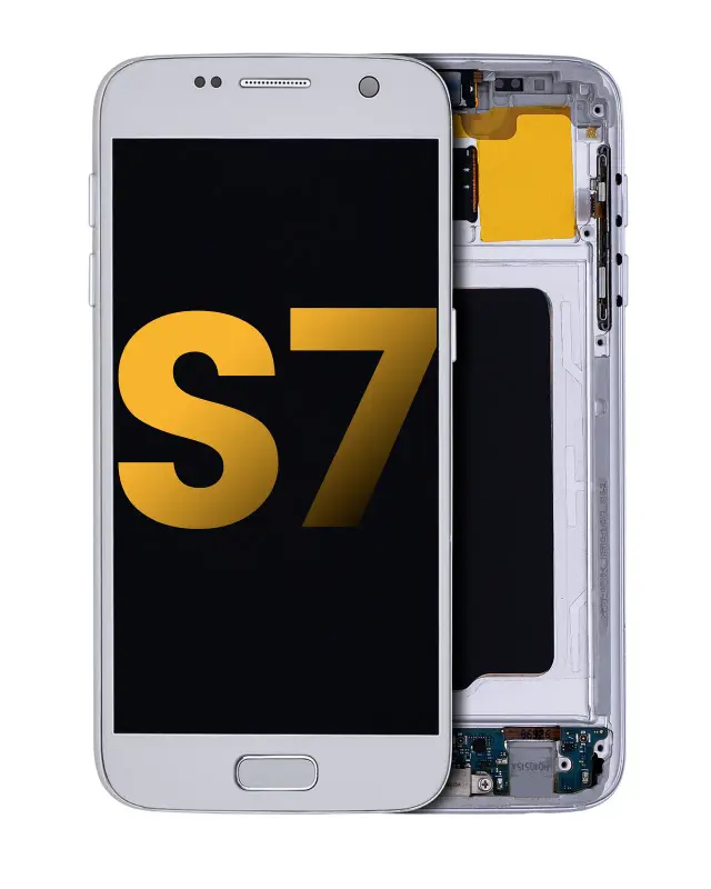 Écran OLED avec châssis pour Samsung Galaxy S7 (reconditionné, All US Models, Silver Titanium)