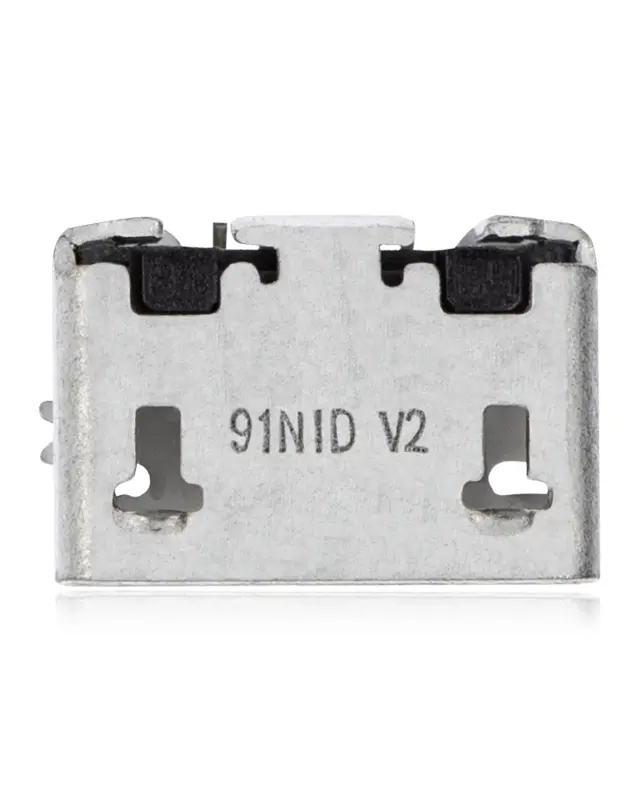Connecteur de charge à souder — format Micro B, 5 broches, 2 points de fixation (C044)