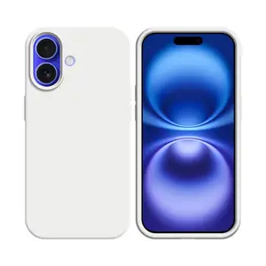 Coque Silicone Compatible pour Apple iPhone 16 Plus (#09) Blanc