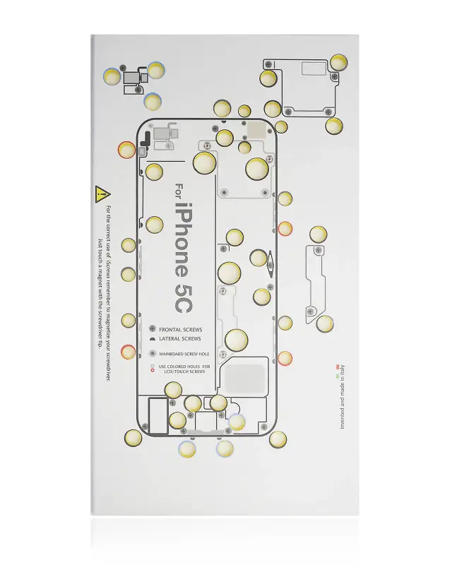 Tapis de positionnement des vis iScrews dottorpod pour iPhone 5c